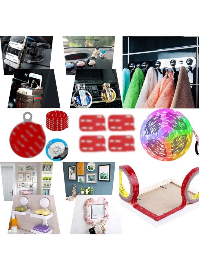 3PCS Mounting Tape Heavy Duty, Double Sided 3M Adhesive Tape, Removeable PE Foam Tape Strips, Strong Adhesive Tape Waterproof Free Damage for Paint Wall Picture Hanging Poster - Image 5